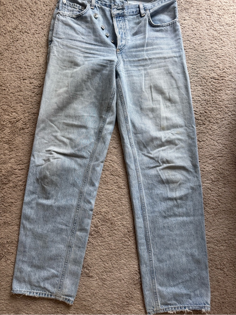 Agolde Light Blue Straight Leg Jeans